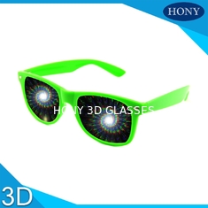 Ανθεκτικά πλαστικά κόκκινα τρισδιάστατα γυαλιά 0.65mm πυροτεχνημάτων πλαίσιο PC φακών