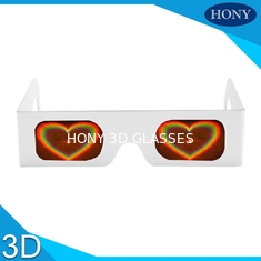 Εκτύπωση γυαλιών 250g Customzed εγγράφου ουράνιων τόξων γυαλιών διάθλασης καρδιών