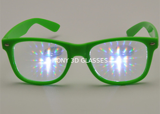 Γυαλιά διάθλασης κομμάτων Rave πρισμάτων ύφους οδοιπόρων, τρισδιάστατα γυαλιά πυροτεχνημάτων