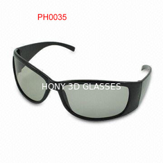 Μαύρα γραμμικά πολωμένα τρισδιάστατα γυαλιά κινηματογράφων Imax με τους φακούς 0.72mm