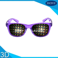 PVC υλικών παχύτερα γυαλιά διάθλασης φακών τρισδιάστατα για το κόμμα/τα τρισδιάστατα γυαλιά πυροτεχνημάτων