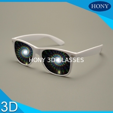 PVC υλικών παχύτερα γυαλιά διάθλασης φακών τρισδιάστατα για το κόμμα/τα τρισδιάστατα γυαλιά πυροτεχνημάτων