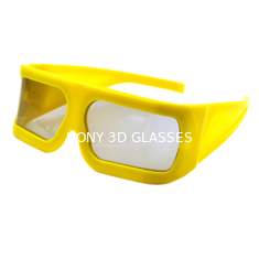 Μεγάλο κίτρινο πλαίσιο γυαλιών μεγέθους τρισδιάστατο για τον κινηματογράφο IMAX που προσέχει τον τρισδιάστατο κινηματογράφο 4D 5D