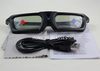 Υπέρυθρα ενεργά γυαλιά TV παραθυρόφυλλων τρισδιάστατα καθολικά με το μίνι συνδετήρα USB