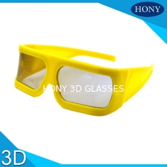 Κίτρινα μεγάλα γραμμικά πολωμένα τρισδιάστατα γυαλιά πλαισίων 148 * 52 * 155mm για τον κινηματογράφο