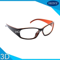 Σκληρά γραμμικά πολωμένα τρισδιάστατα γυαλιά πλαισίων επιστρώματος με το μαύρο/πορτοκαλί χρώμα