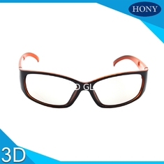 Σκληρά γραμμικά πολωμένα τρισδιάστατα γυαλιά πλαισίων επιστρώματος με το μαύρο/πορτοκαλί χρώμα