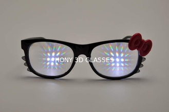 Τρισδιάστατα γυαλιά πυροτεχνημάτων γατακιών εορτασμού γειά σου/γυαλιά Lense διάθλασης