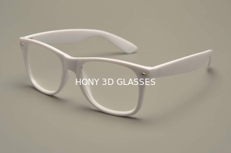 Άσπρα PC πλαστικά γυαλιά πυροτεχνημάτων πλαισίων τρισδιάστατα με 2 σύνολα Lense