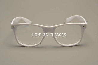 Άσπρα PC πλαστικά γυαλιά πυροτεχνημάτων πλαισίων τρισδιάστατα με 2 σύνολα Lense