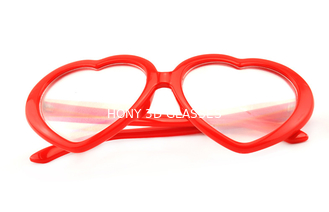 Τα προσαρμοσμένα πλαστικά γυαλιά διάθλασης με την καρδιά διαμορφώνουν το κόκκινο πλαίσιο