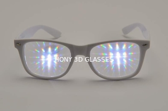 Τα πλαστικά γυαλιά διάθλασης επίδρασης ουράνιων τόξων για τα πυροτεχνήματα παρουσιάζουν