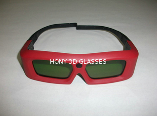Υψηλοί με μπαταρίες LCD μετάδοσης ενεργοί τρισδιάστατοι φακοί γυαλιών με το κόκκινο πλαίσιο