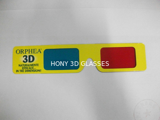 Κόκκινο και μπλε προϊόν μίας χρήσης γυαλιών ανάγλυφων τρισδιάστατο με το φίλτρο χρώματος της PET