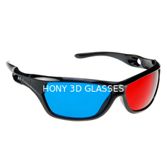 Μοντέρνα πλαστικά κόκκινα κυανά τρισδιάστατα γυαλιά PC με τους φακούς 1.6mm PET