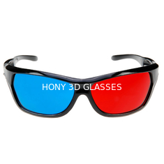 Μοντέρνα πλαστικά κόκκινα κυανά τρισδιάστατα γυαλιά PC με τους φακούς 1.6mm PET