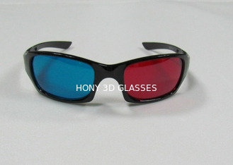 πλαστικά κόκκινα κυανά τρισδιάστατα γυαλιά φακών 1.6mm PET για το παιχνίδι στον υπολογιστή, κινηματογράφος