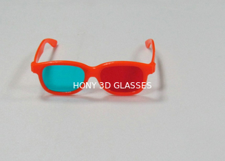 Τα ζωηρόχρωμα πλαστικά κόκκινα κυανά τρισδιάστατα γυαλιά παιδιών με 1.6mm πυκνώνουν τους φακούς
