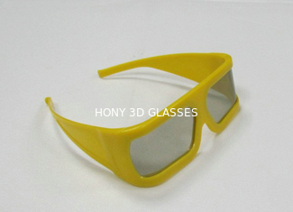 Πολωμένα πλαστικά κόκκινα κυανά τρισδιάστατα γυαλιά κινηματογράφων με τον κίτρινο ODM cOem πλαισίων