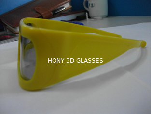 Πολωμένα πλαστικά κόκκινα κυανά τρισδιάστατα γυαλιά κινηματογράφων με τον κίτρινο ODM cOem πλαισίων