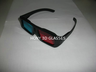 Πλαστικά κόκκινα κυανά τρισδιάστατα γυαλιά ABS με τους φακούς 0.16mm PET