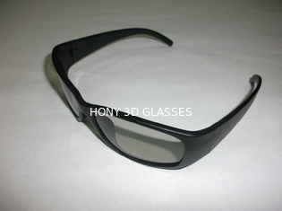 Μαύρα γραμμικά πολωμένα τρισδιάστατα γυαλιά PC με το πλαστικό CE EN71 Rohs πλαισίων
