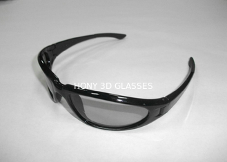 Φιλικά προς το περιβάλλον μαύρα γραμμικά πολωμένα τρισδιάστατα γυαλιά για 4D 5D 6D τον κινηματογράφο