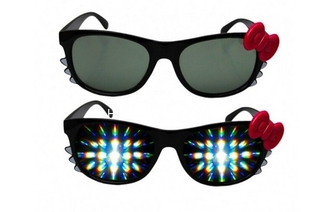 Προωθητικά τρισδιάστατα γυαλιά πυροτεχνημάτων για τα δώρα, πλαστικά τρισδιάστατα γυαλιά γατακιών κοριτσιών γειά σου