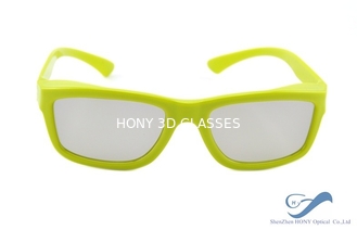 Κίτρινα πλαστικά τρισδιάστατα πολωμένα γυαλιά Reald φακών πόλωσης πλαισίων κυκλικά