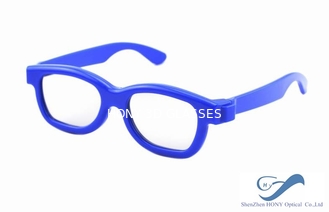 Μπλε πλαισίων εγκύκλιος γυαλιών Reald τρισδιάστατη πολωμένη για τα παιδιά και τον ενήλικο