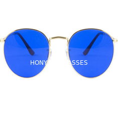 κυκλικά εικονικά μπλε γυαλιά θεραπείας χρώματος για την υπαίθρια δραστηριότητα