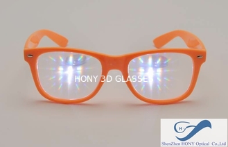 Κόμματος πλαστικά γυαλιά διάθλασης πλαισίων τρισδιάστατα, ανθεκτικά γυαλιά πρισμάτων ουράνιων τόξων