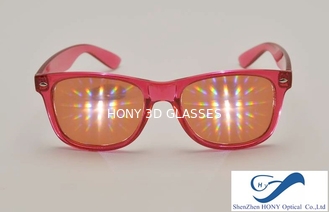 Κόμματος πλαστικά γυαλιά διάθλασης πλαισίων τρισδιάστατα, ανθεκτικά γυαλιά πρισμάτων ουράνιων τόξων