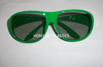 Πράσινα πλαστικά κυκλικά τρισδιάστατα γυαλιά πόλωσης για το μεγάλο μέγεθος κινηματογράφων