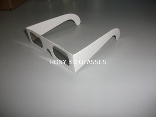 Άσπρα τρισδιάστατα γυαλιά Chromadepth χαρτονιού για τον ενήλικο/τα παιδιά, πάχος φακών 0.06mm