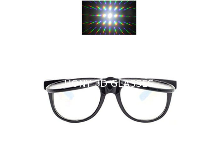 Τα πλαστικά διπλά γυαλιά διάθλασης πυροτεχνημάτων τρισδιάστατα για το λέιζερ Χριστουγέννων παρουσιάζουν &amp; αστείο κόμμα