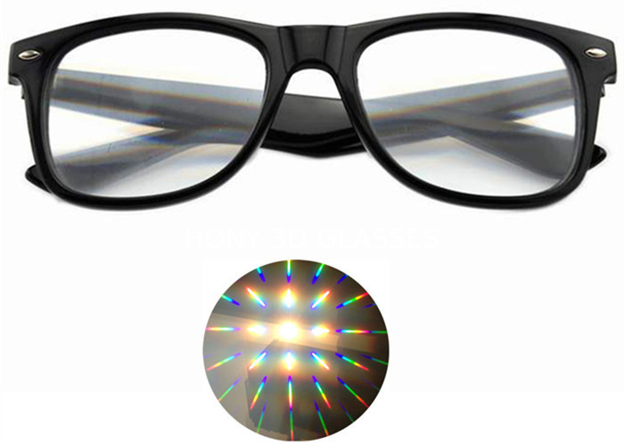 Τελευταία γυαλιά διάθλασης - τρισδιάστατα πρισμάτων επίδρασης EDM γυαλιά Rave ύφους ουράνιων τόξων τρισδιάστατα