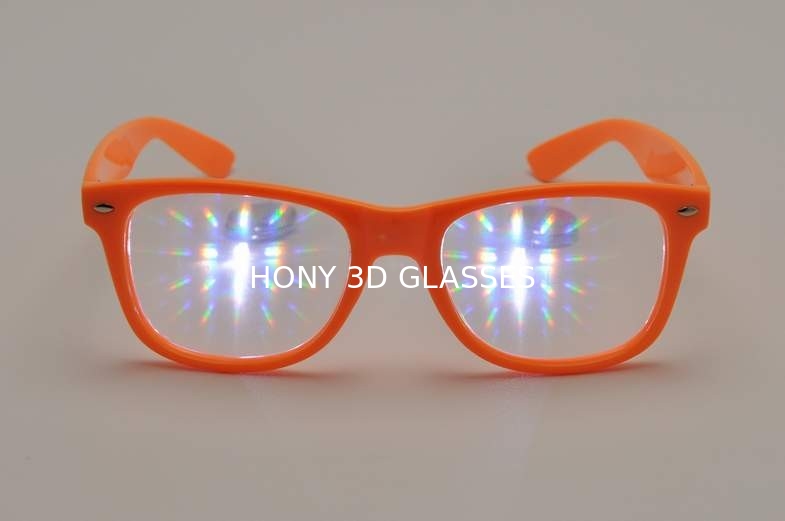 τρισδιάστατα γυαλιά πυροτεχνημάτων, πορτοκαλιά γυαλιά ένδυσης ματιών πλαισίων προώθησης
