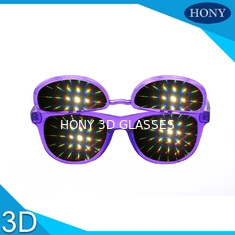 Τρισδιάστατα γυαλιά πυροτεχνημάτων Hony με την ταινία κιγκλιδωμάτων διάθλασης, κτύπημα επάνω στα γυαλιά ηλίου