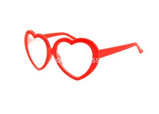 Κόκκινα καρδιών πλαισίων πλαστικά διάθλασης γυαλιά ουράνιων τόξων πυροτεχνημάτων τρισδιάστατα για το κόμμα