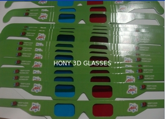 Κόκκινα και κυανά τρισδιάστατα γυαλιά ανάγλυφων με το πλαίσιο εγγράφου εκτύπωσης Customied