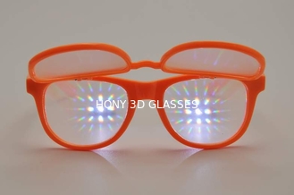 Πράσινα γυαλιά διάθλασης πλαισίων πλαστικά, κτύπημα επάνω στα γυαλιά πυροτεχνημάτων