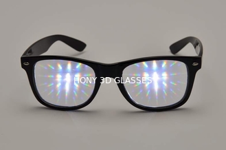 Τα πλαστικά γυαλιά διάθλασης επίδρασης ουράνιων τόξων για τα πυροτεχνήματα παρουσιάζουν