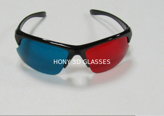 Πλαστικά κόκκινα κυανά τρισδιάστατα γυαλιά ανάγλυφων, επαναχρησιμοποιήσιμα πολωμένα γυαλιά