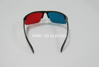 Πλαστικά κόκκινα κυανά τρισδιάστατα γυαλιά ανάγλυφων, επαναχρησιμοποιήσιμα πολωμένα γυαλιά