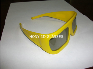 Κίτρινα πλαστικά γραμμικά πολωμένα τρισδιάστατα γυαλιά πλαισίων για το μουσείο τεχνολογίας