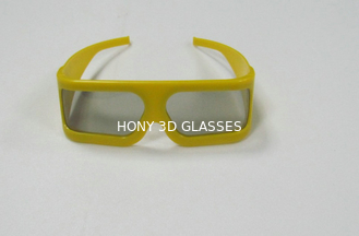 Κίτρινα πλαστικά γραμμικά πολωμένα τρισδιάστατα γυαλιά πλαισίων για το μουσείο τεχνολογίας