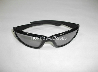 Φιλικά προς το περιβάλλον μαύρα γραμμικά πολωμένα τρισδιάστατα γυαλιά για 4D 5D 6D τον κινηματογράφο