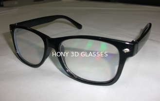 Μαύρα τρισδιάστατα γυαλιά διάθλασης πλαισίων για τα πυροτεχνήματα, γυαλιά εξέτασης ουράνιων τόξων